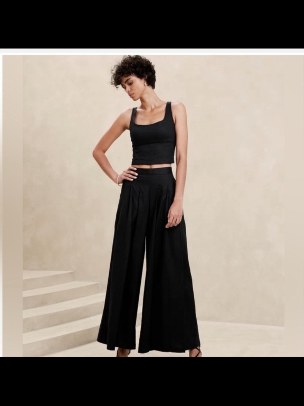 Banana Republic Black Extra Wide-Leg Palazzo Pants